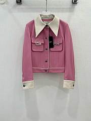 Fendi leather coat (black/ pink/ white) - 5