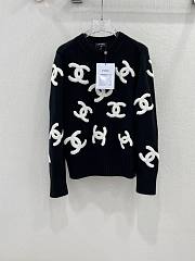 Chanel CC logo sweater ( black/ red) - 4