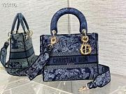 Dior Lady Blue Tiger 24cm Bag - 1