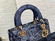 Dior Lady Blue Tiger 24cm Bag - 5