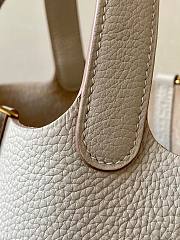 Hermes Picotin white grained leather 18 - 6