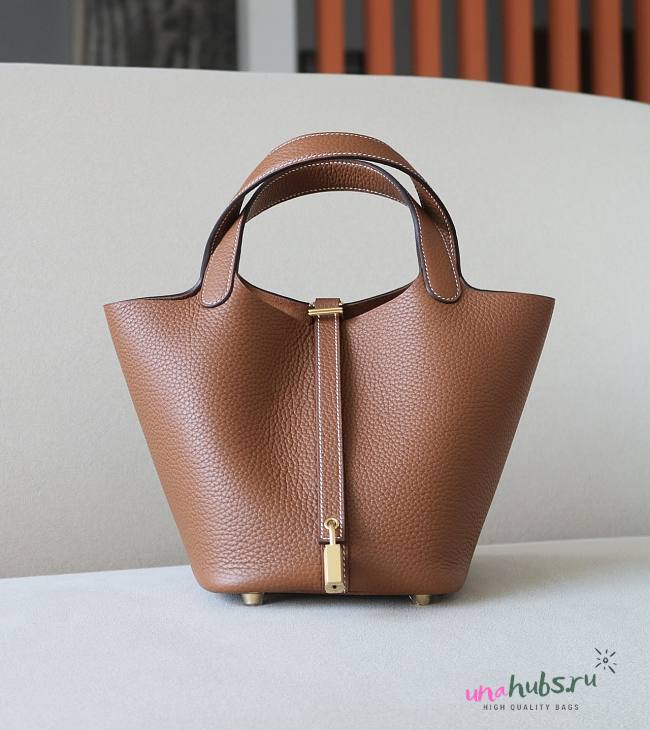 Hermes Picotin brown grained leather 18 - 1