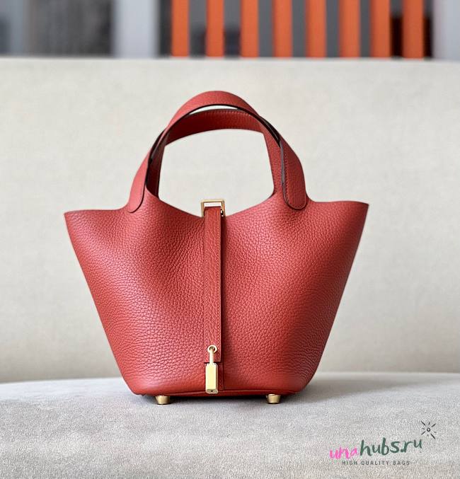 Hermes Picotin orange grained leather 18 - 1