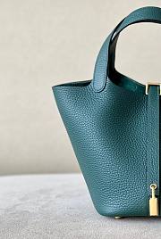 Hermes Picotin green grained leather 18 - 4