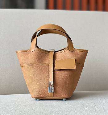 Hermes Picotin Cargo brown grained leather 18