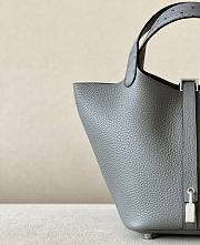 Hermes Picotin gray grained leather 18 - 4