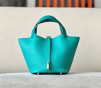 Hermes Picotin Cargo mint grained leather 18