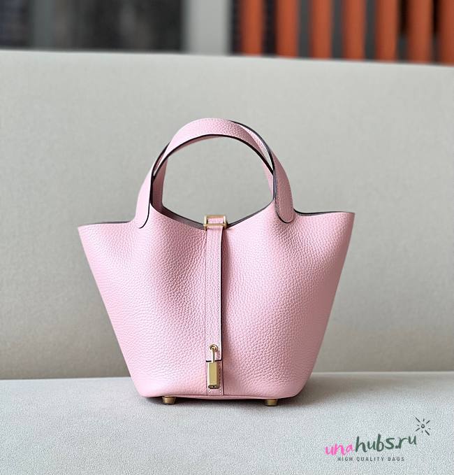 Hermes Picotin pink grained leather 18 - 1