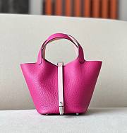 Hermes Picotin hot pink grained leather 18 - 1