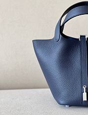 Hermes Picotin blue grained leather 18 USD - 2