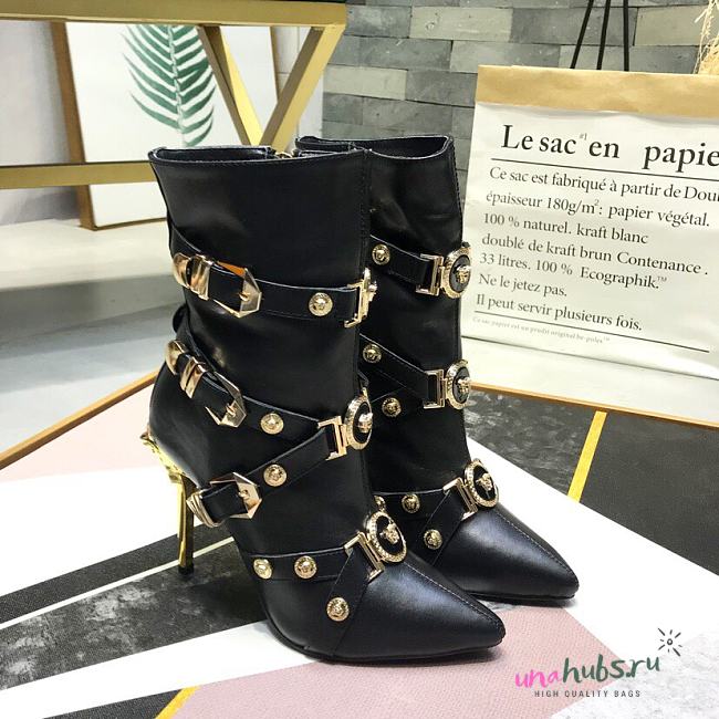 Versace black boots 10cm - 1