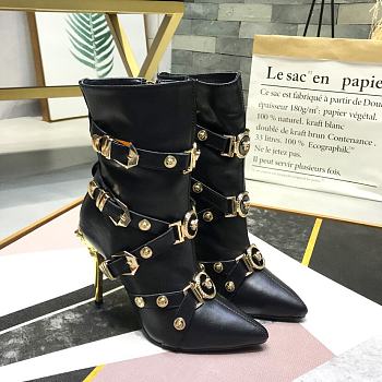 Versace black boots 10cm