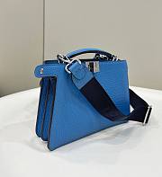 Fendi Peekaboo IseeU Xcross Blue Leather Bag - 5