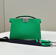 Fendi Peekaboo IseeU Xcross Green Leather Bag - 1