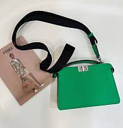 Fendi Peekaboo IseeU Xcross Green Leather Bag - 2