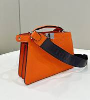 Fendi Peekaboo IseeU Xcross Orange Leather Bag - 3