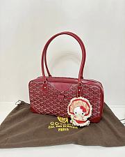 Goyard Saint Martin Bag Red Coated Canvas Bag - 1