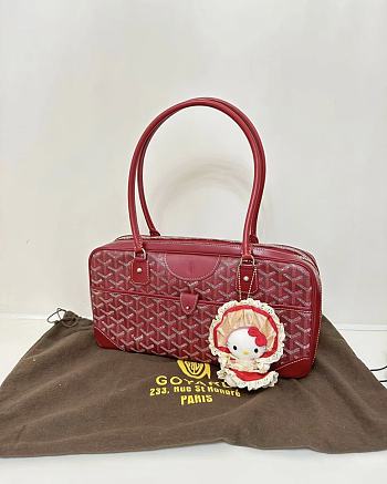 Goyard Saint Martin Bag Red Coated Canvas Bag