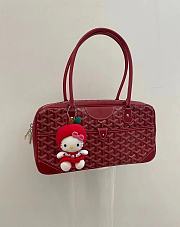 Goyard Saint Martin Bag Red Coated Canvas Bag - 5