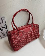 Goyard Saint Martin Bag Red Coated Canvas Bag - 2