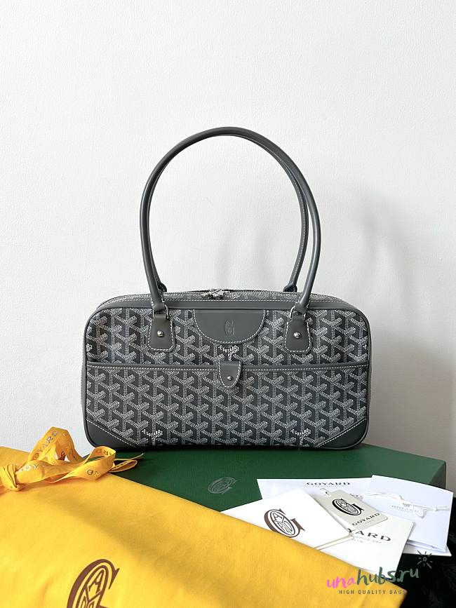 Goyard Saint Martin Bag Gray Coated Canvas Bag - 1