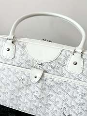 Goyard Saint Martin Bag White Coated Canvas Bag - 3