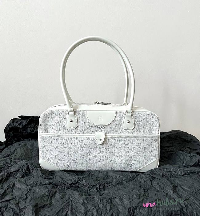 Goyard Saint Martin Bag White Coated Canvas Bag - 1