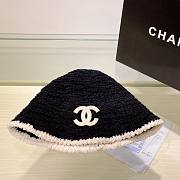 Chanel black knitted bucket hat - 2