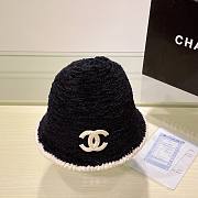 Chanel black knitted bucket hat - 5