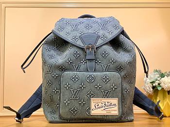 Louis Vuitton montsouris denim canvas M22534 backpack
