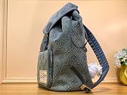 Louis Vuitton montsouris denim canvas M22534 backpack - 6