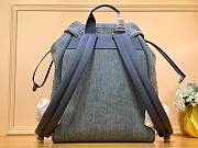 Louis Vuitton montsouris denim canvas M22534 backpack - 5