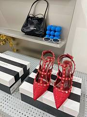 Valentino garavani red sequin rockstud heels - 4