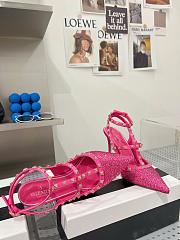 Valentino garavani pink sequin rockstud heels - 6