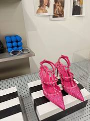 Valentino garavani pink sequin rockstud heels - 5