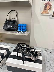 Valentino garavani black sequin rockstud heels - 5