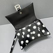 Balenciaga Polka Dot Small Hourglass Black Top Handle Bag - 3