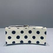 Balenciaga Polka Dot Small Hourglass White Top Handle Bag - 5