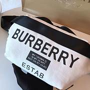 Burberry white logo printed belt bag - 6