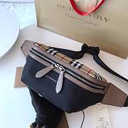 Burberry black logo printed belt bag - 4