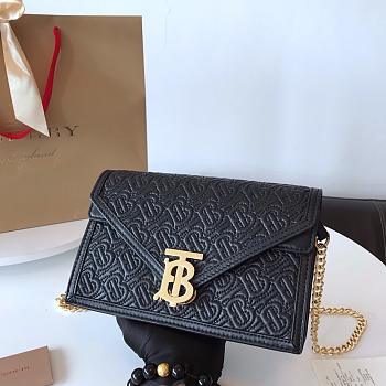 BURBERRY Small quilted TB Envelope bag