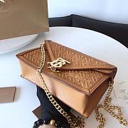 BURBERRY Small quilted TB Envelope brown bag - 6