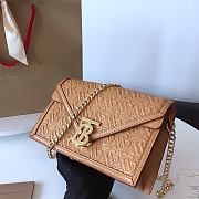 BURBERRY Small quilted TB Envelope brown bag - 4