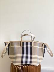 Burberry beige check tote handbag  - 3