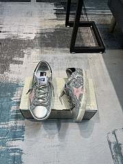 Golden Goose GGDB silver pink star sneakers - 5