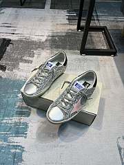 Golden Goose GGDB silver pink star sneakers - 4