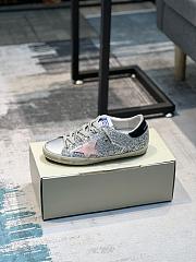 Golden Goose GGDB silver pink star sneakers - 3