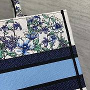 Dior Medium Book Tote White Multicolor Flowers Constellation Embroidery 36cm - 4