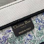 Dior Medium Book Tote White Multicolor Flowers Constellation Embroidery 36cm - 2