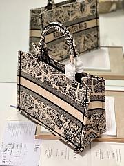 Dior medium book tote beige plan de Paris embroidery bag  - 5